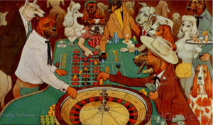 Dogs Playing Roulette